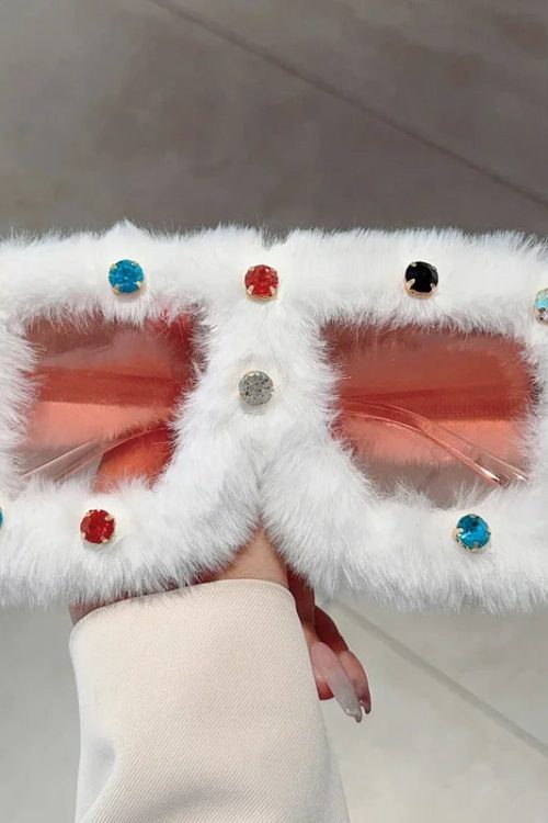 Furry Square Sunglasses
