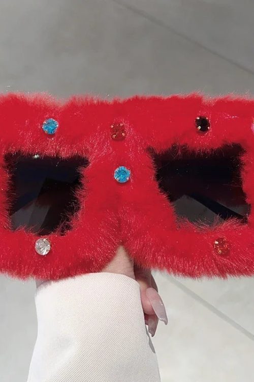 Furry Square Sunglasses