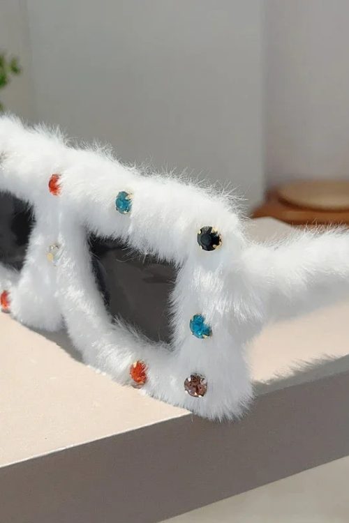 Furry Square Sunglasses