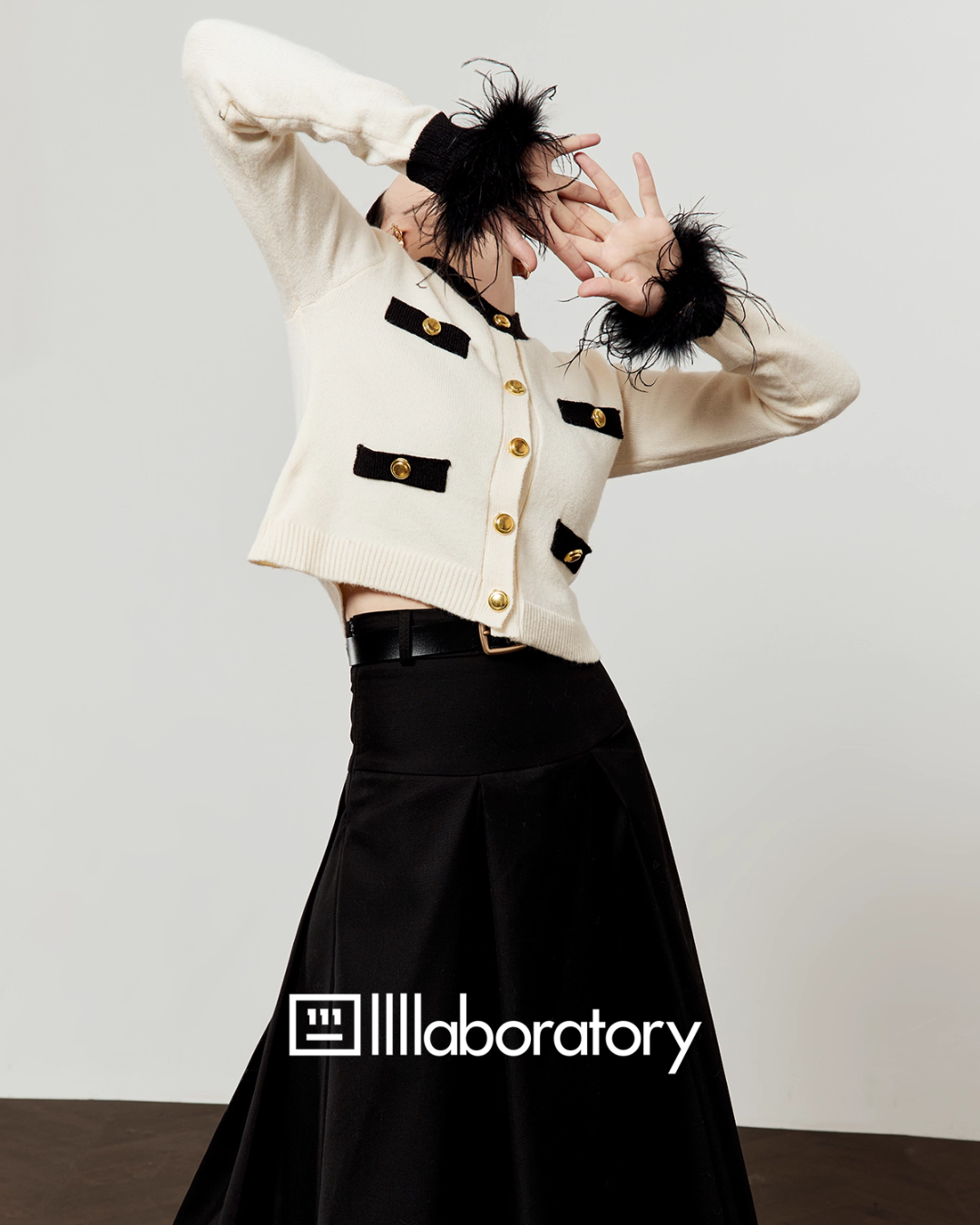 Gold Button Classical Knit Top