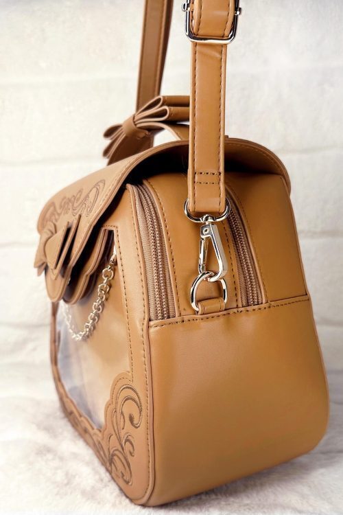 Gold Ita Bag with Clear Window for Pin Display