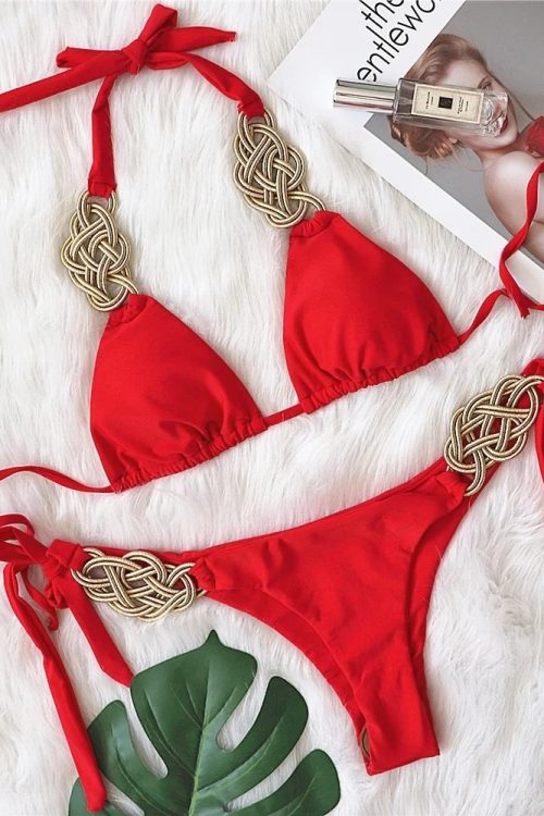 Gold Knot Bikini Set