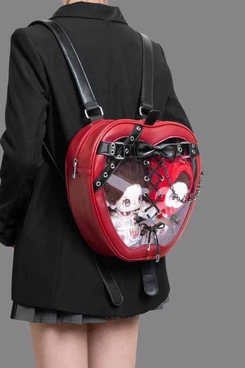 Gothic Apple Ita Backpack with Included Insert for Pin Display