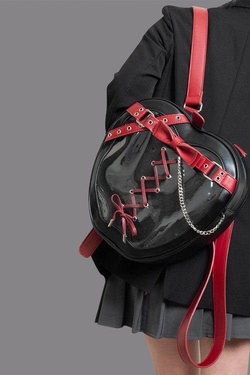Gothic Apple Ita Backpack with Included Insert for Pin Display