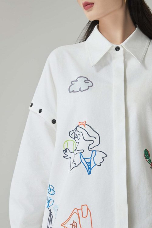 Graffiti-Style Long Sleeve Shirt