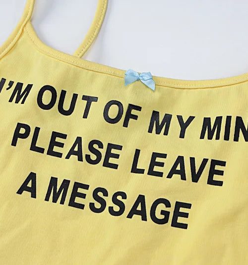 Graphic Text Tank Top