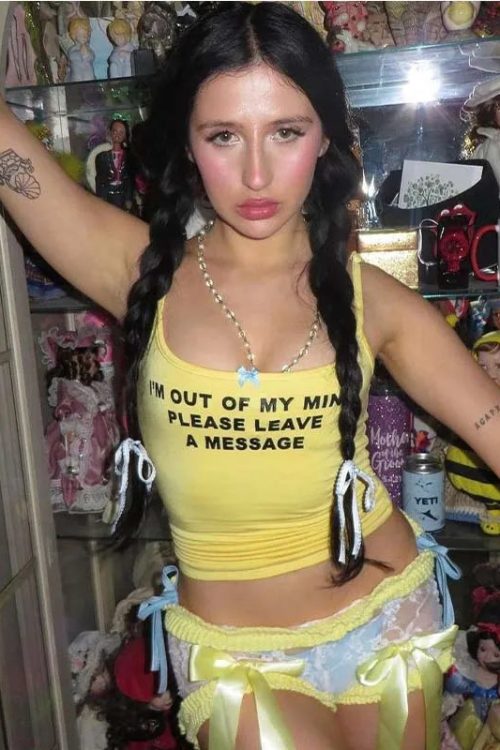 Graphic Text Tank Top