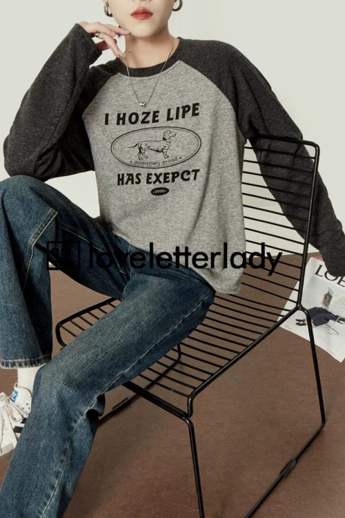 Gray Crew Neck Top