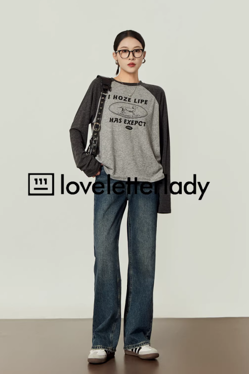 Gray Crew Neck Top