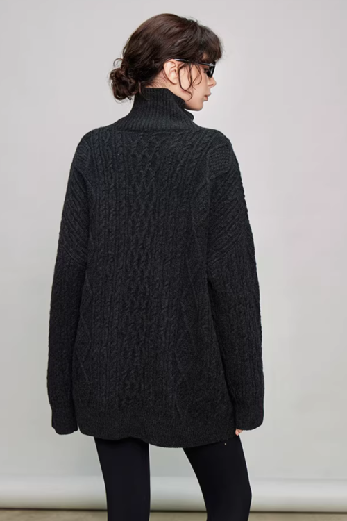 Half-Zip Cable Knit