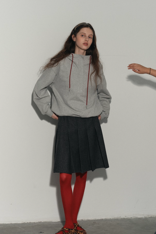 Half-Zip Hood Top