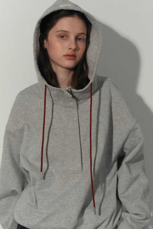 Half-Zip Hood Top