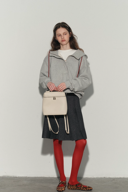 Half-Zip Hood Top