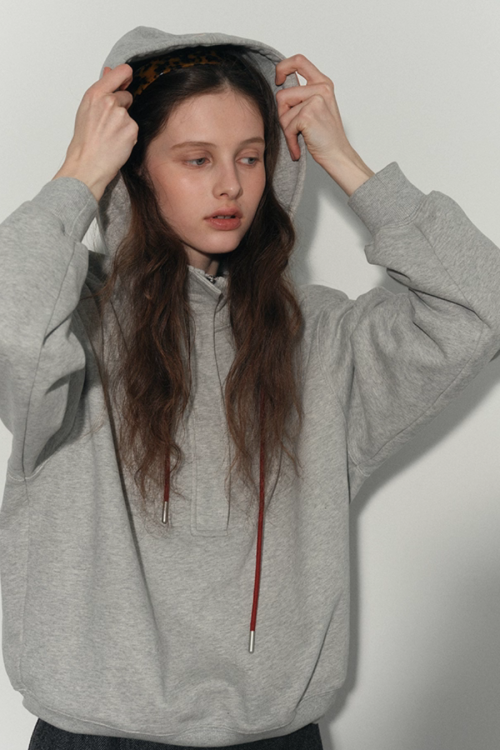 Half-Zip Hood Top