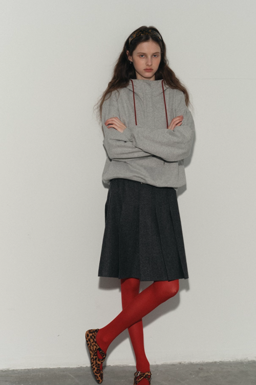Half-Zip Hood Top