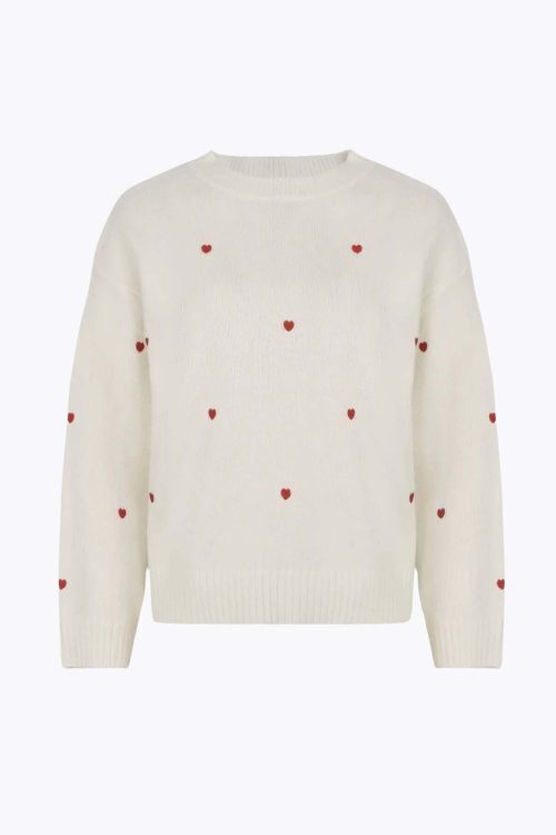Heart Embroidered Sweater