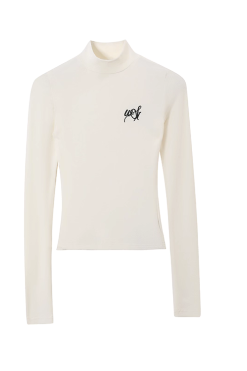 High-Neck Knit Top / Mini Skirt / Tight Long Dress / High-Neck Long Sleeve T-Shirt