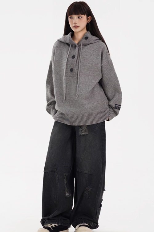 Hooded Knit Hoodie