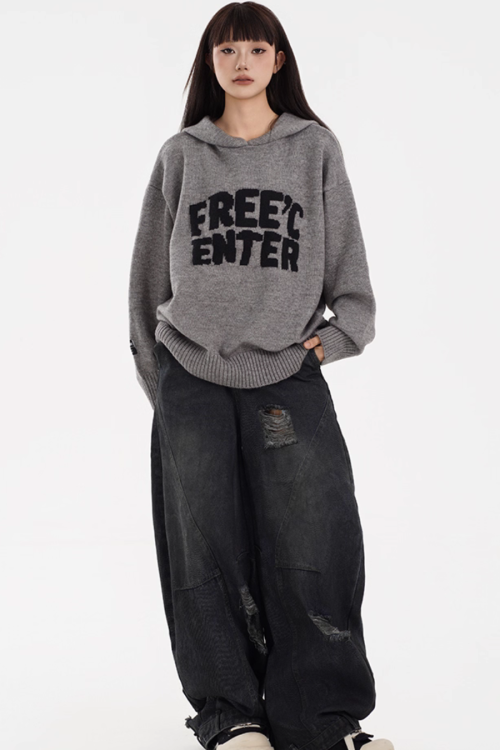 Hooded Knit Hoodie
