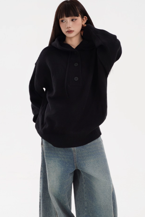 Hooded Knit Hoodie