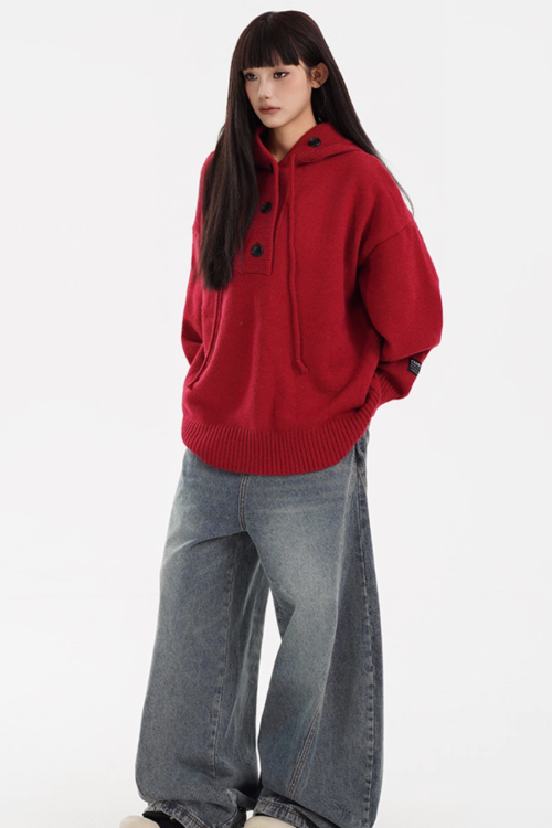 Hooded Knit Hoodie