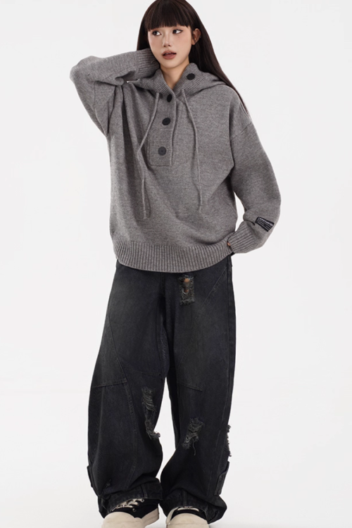 Hooded Knit Hoodie