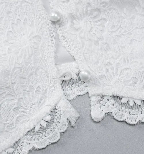 Hook Front Lace Trim Top