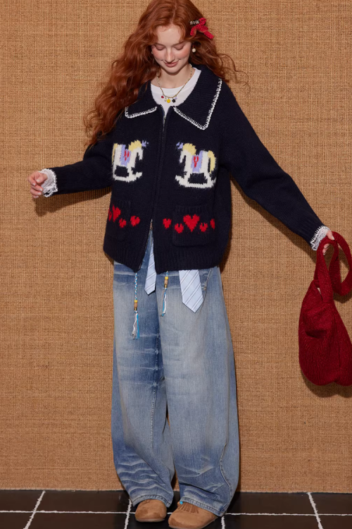 Horse Wool Knit Jacket