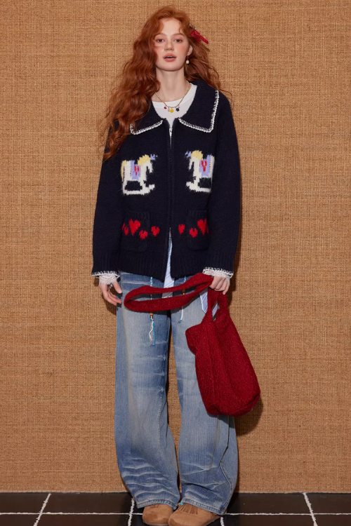 Horse Wool Knit Jacket
