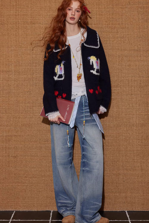 Horse Wool Knit Jacket