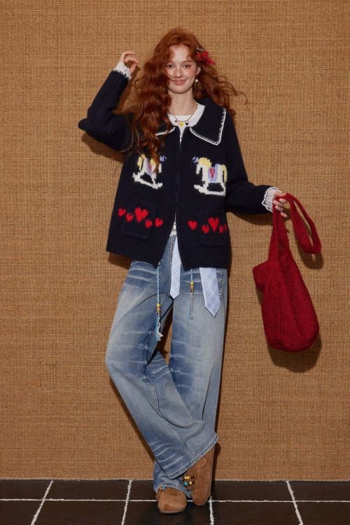 Horse Wool Knit Jacket