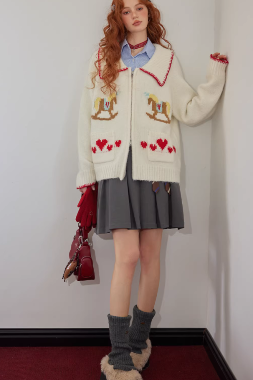 Horse Wool Knit Jacket