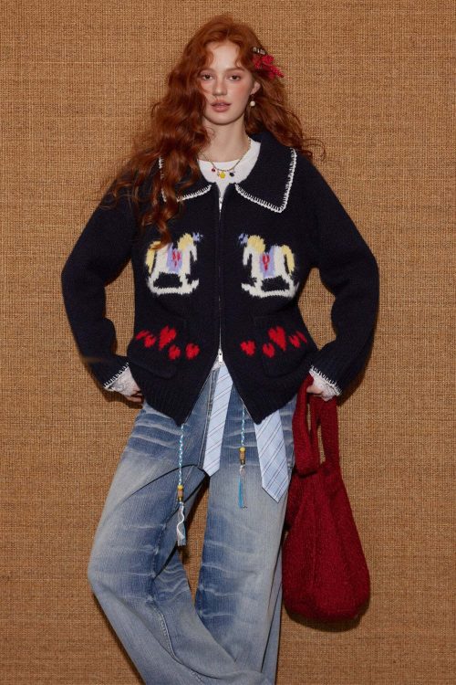 Horse Wool Knit Jacket