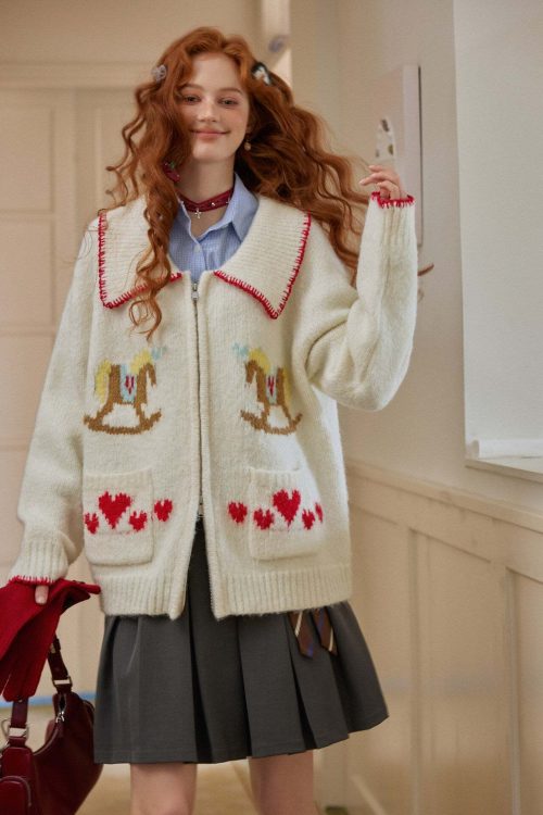 Horse Wool Knit Jacket