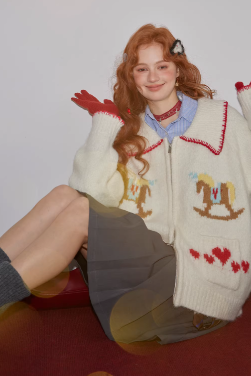 Horse Wool Knit Jacket