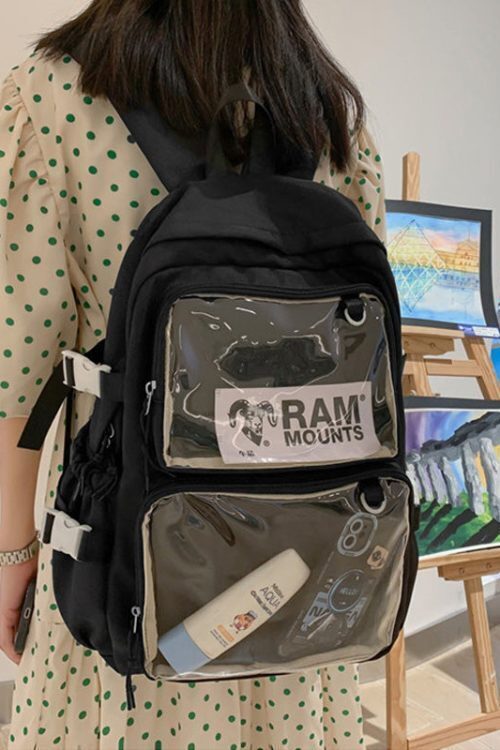 Ita Backpack with Clear Window and Included Insert for Pin Display