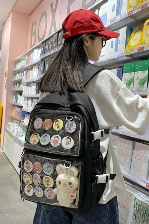 Ita Backpack with Clear Window and Included Insert for Pin Display