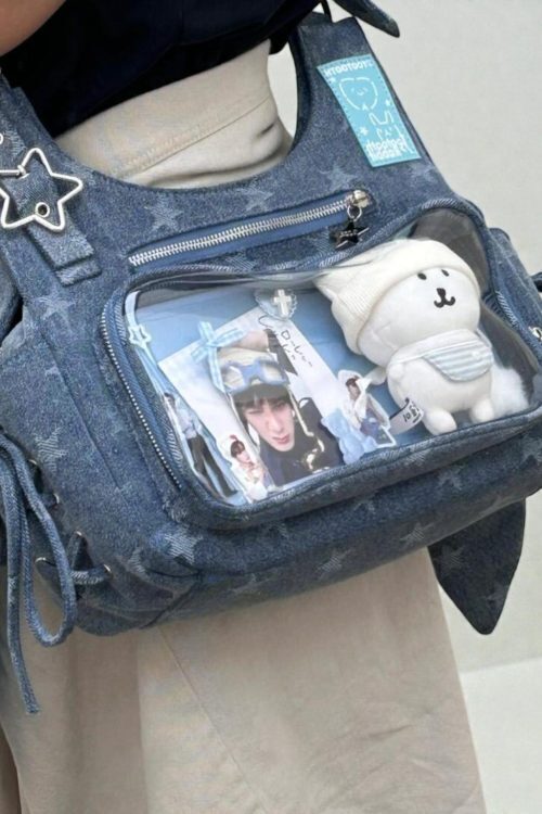 Ita Messenger Bag with Clear Window for Pin Display