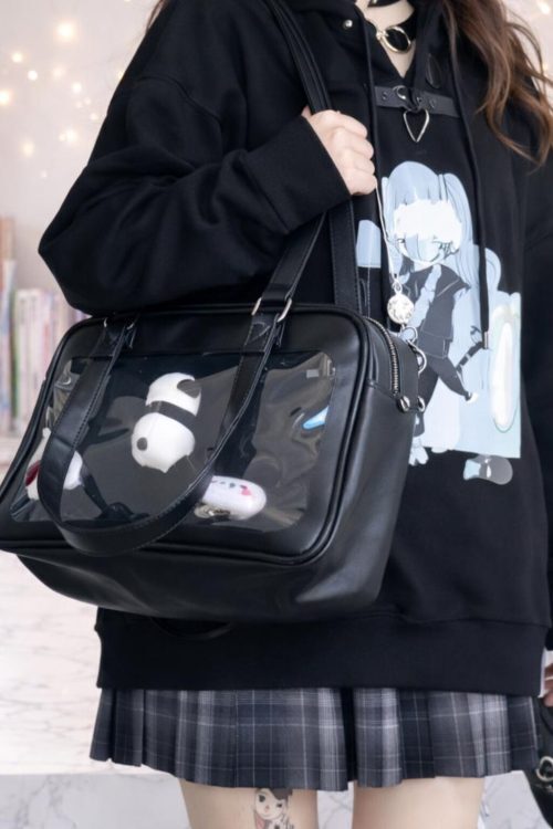 Ita Shoulder Bag with Clear Window for Plushies and Pins