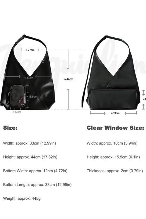 Ita Shoulder Bag with Clear Window for Plushies and Pins