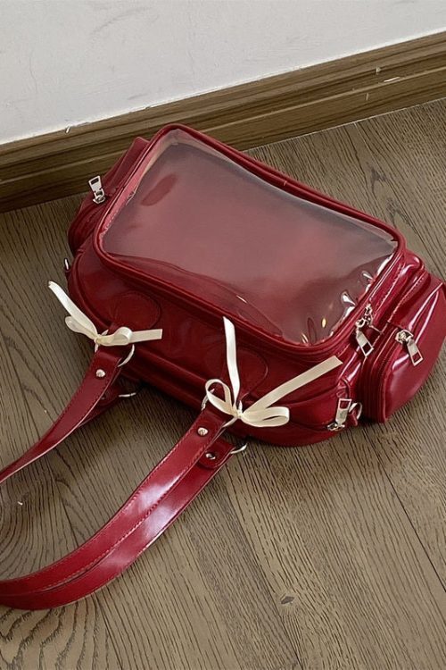 Japanese JK Style Ita Bag with Clear Window for Plushies and Pins
