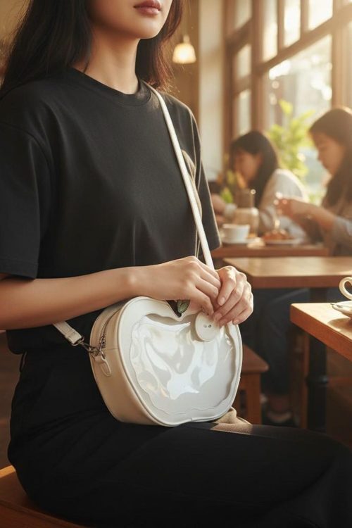 Kawaii Apple Convertible Ita Bag for Pin Display