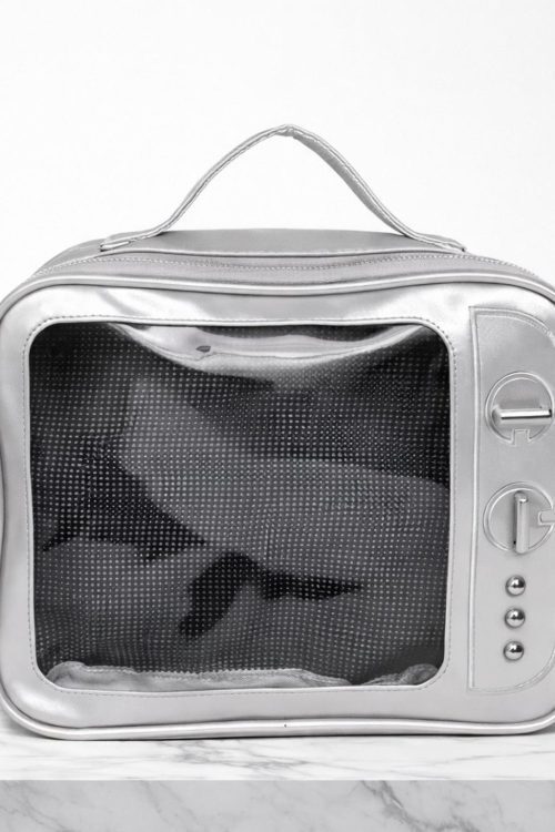Kawaii Ita Crossbody Bag with Clear Window for Plushies and Pins