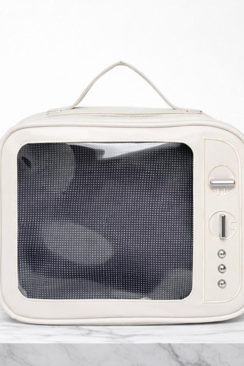 Kawaii Ita Crossbody Bag with Clear Window for Plushies and Pins