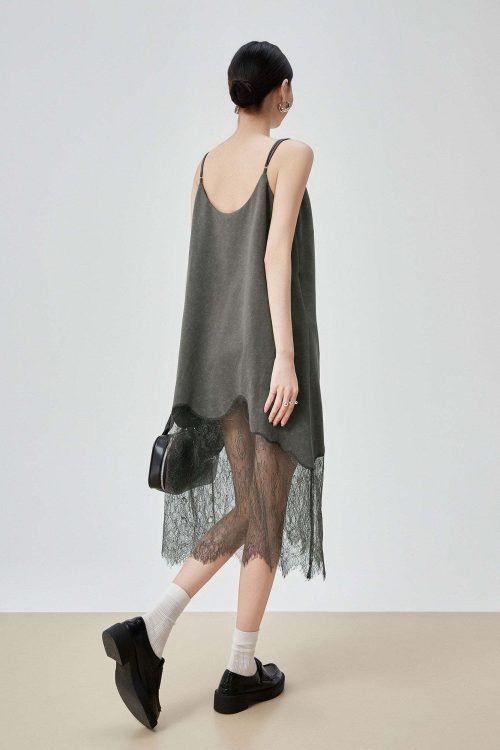 Lace Spliced Camisole Dress