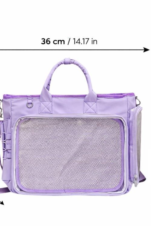 Large Black Ita Backpack with Clear Window for Photocards and Pins