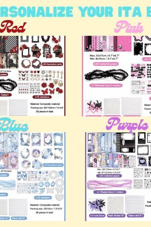 Large Black Kawaii Y2K Convertible Ita Bag with Clear Window for Photocards and Pins