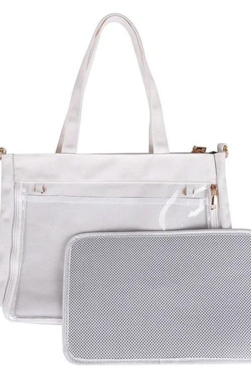Large Convertible Ita Bag with Clear Window for Pin Display