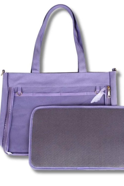 Large Ita Shoulder Bag with Clear Window for Pin Display