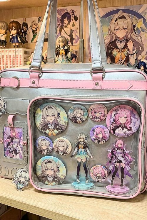 Large Ita Shoulder Bag with Clear Window for Plushies and Pins